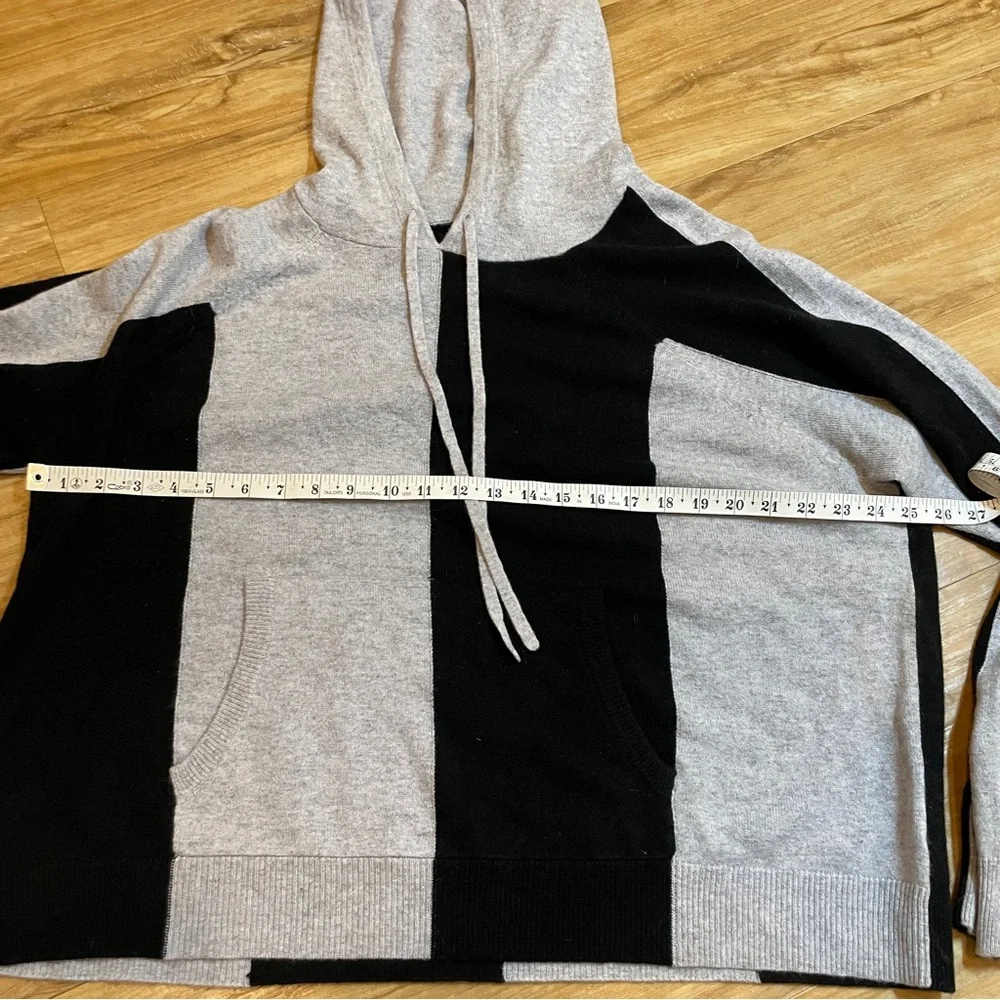 RARE Vintage Y2K Juicy Couture Gray & Black Cashmere Hoodie Zip Up, XL, FLAW - Picture 12 of 12